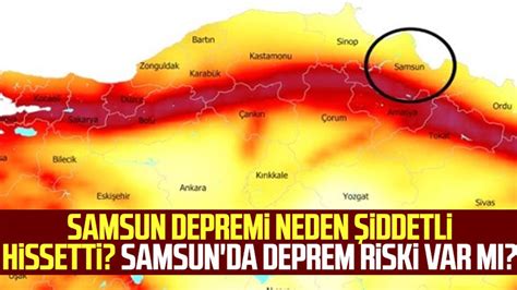 samsun deprem haritası